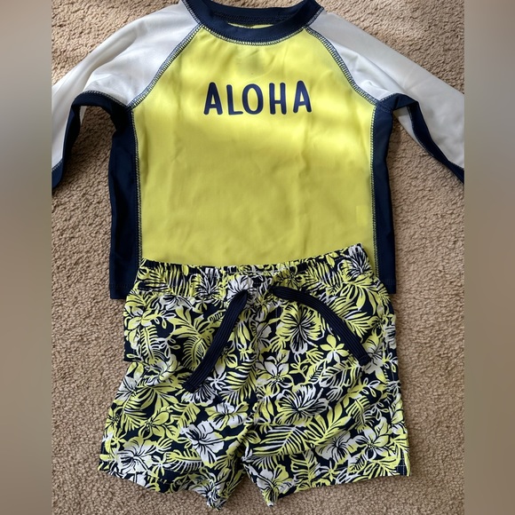 Swim | Aloha Rash Guard And Swim Trunks Set | Poshmark